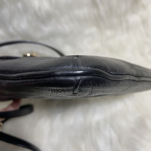 Coach Swagger Swingpack Crossbody Purse Handbag Black Gold Womens - Picture 10 of 12